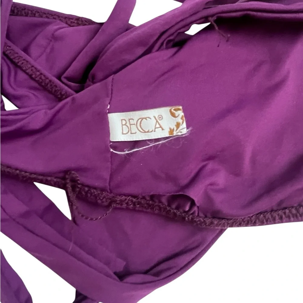 Becca Purple Halter Bikini Top